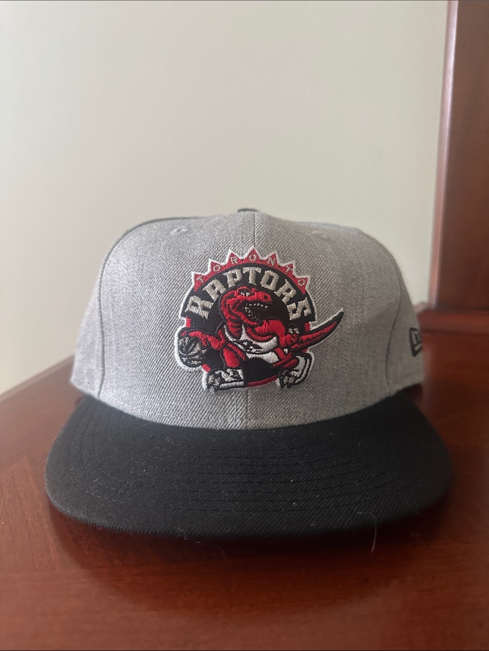 New Era Toronto Raptors Gray and Black Snapback Hat